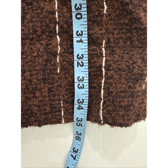 Anya Ponorovskaya Trench‎ Coat Womens 8 Wool Tweed Jacket - Picture 7 of 11